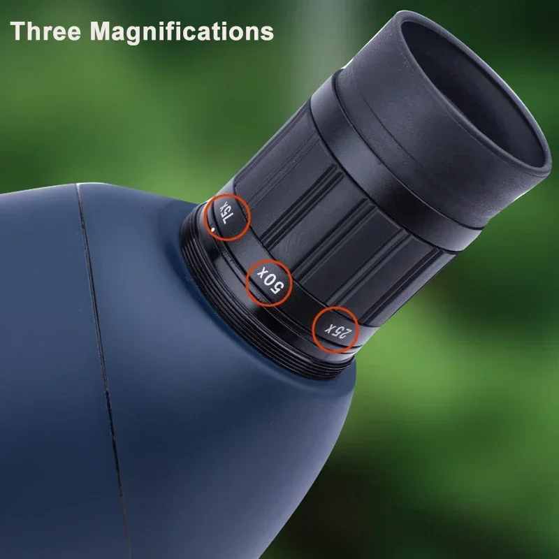 

Camping Powerful Scope Monocular 60 Waterproof Long Telescope Zoom Watchingbird Range Spotting For 25-75x70/ Shooting Tourism