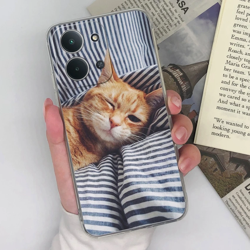 Trendy Girl Pattern Ultra Thin Transparent TPU Soft Phone Case - Lightweight Protective Cover