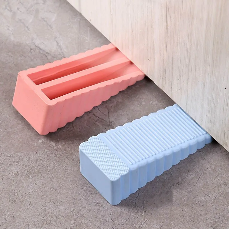 Silicone Door Stopper Safety Door Bottom Protector Removable Stopper Household Rear Retainer Anti-shock Protection Pad silicone door stopper door stopper