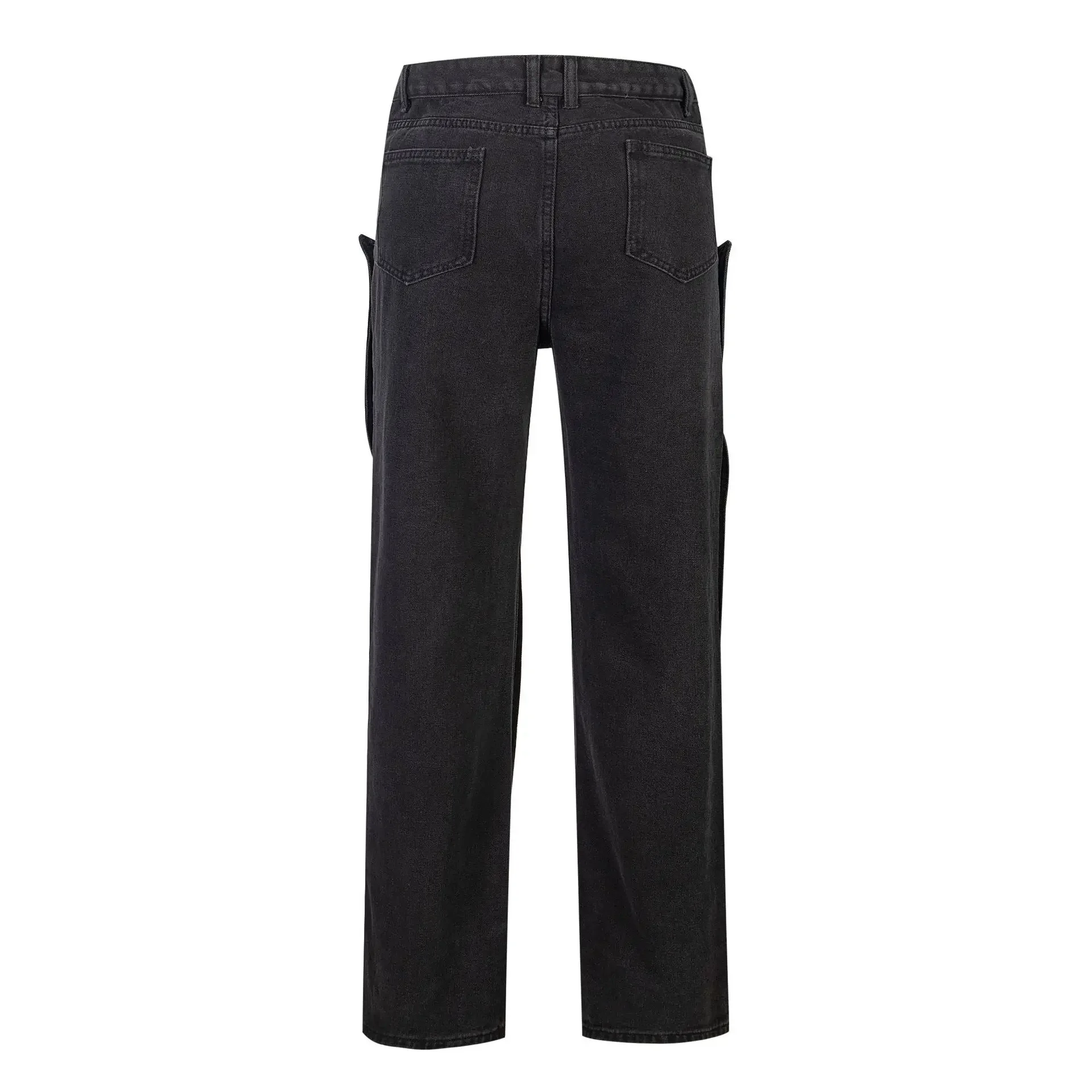 YPROJECT New Spliced Retro Distressed Loose Straight Destructed Jeans Trendy Detachable Hip Hop Style Men's Clothing 3
