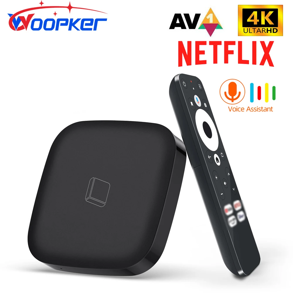 

Woopker TV box HAKO Pro Android 11 Amlogic S905Y4 AV1 4K Dual Wifi Netflix Google Certified 2G+16G