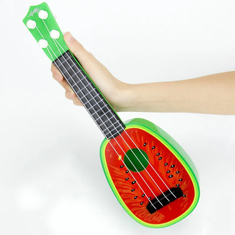Plastic Ukulele Mini Simulation Fruit Style Stringed Instruments Beginners Children Toys Lovely Cartoon Enlightenment Puzzle TMZ ukulele set