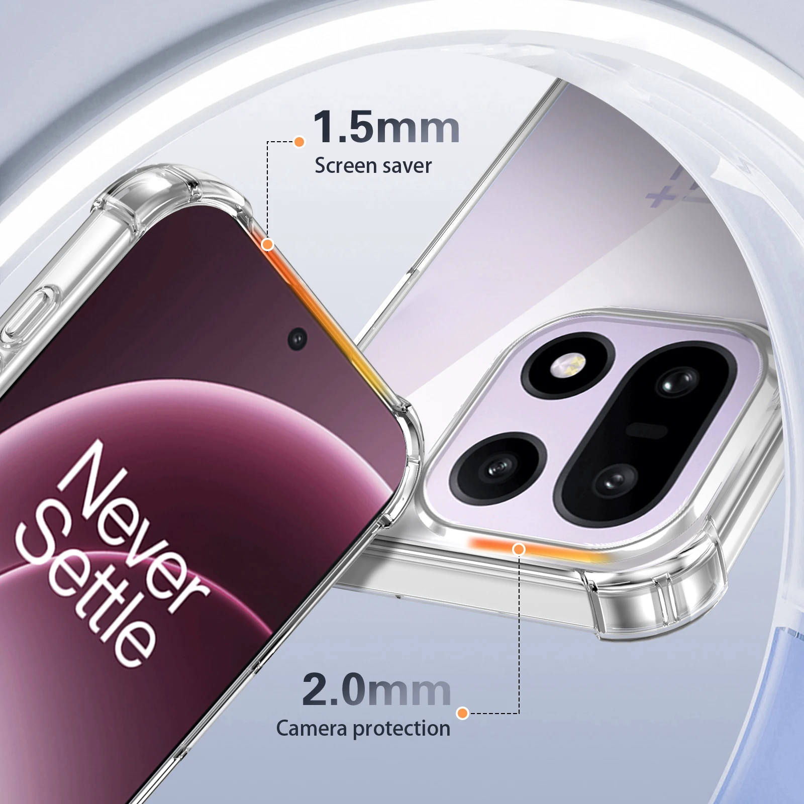 Durable Clear Shockproof Phone Case Cover