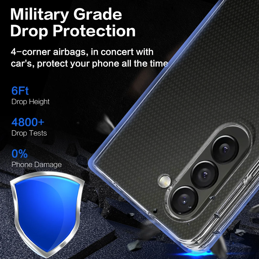 For Samsung Galaxy Z Fold 5 4 3 Protective Cover Hard PC Clear Protection Shell Transparent Phone Cases for Galaxy Z Fold5