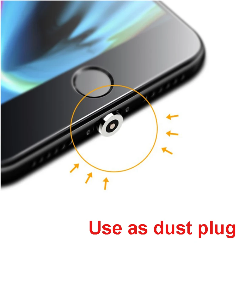 MVQF 9pcs Converter Charging Cable Adapter For Mobile Phone 360 Degree Rotation Magnetic Tips Replacement Parts Operate Durable
