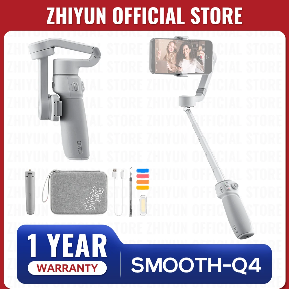 Zhiyun-Smooth q4スマートフォンジンバル、3軸ハンドヘルド
