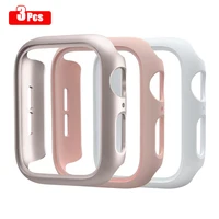 3 pièces coque rigide pour Apple Watch 45mm 41mm 38mm 42mm 40mm 44mm cadre de protection pare-chocs mat pour iWatch SE 9 8 7 6 5 4 3 2 1