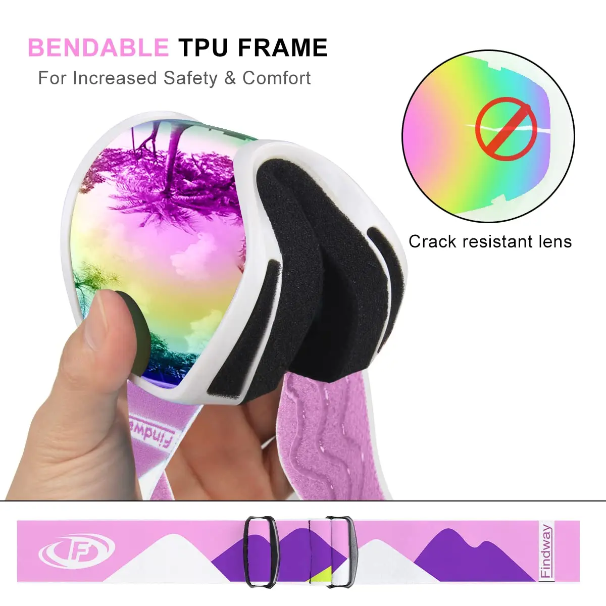 Findway Childs Ski Goggles - Age 3-10 