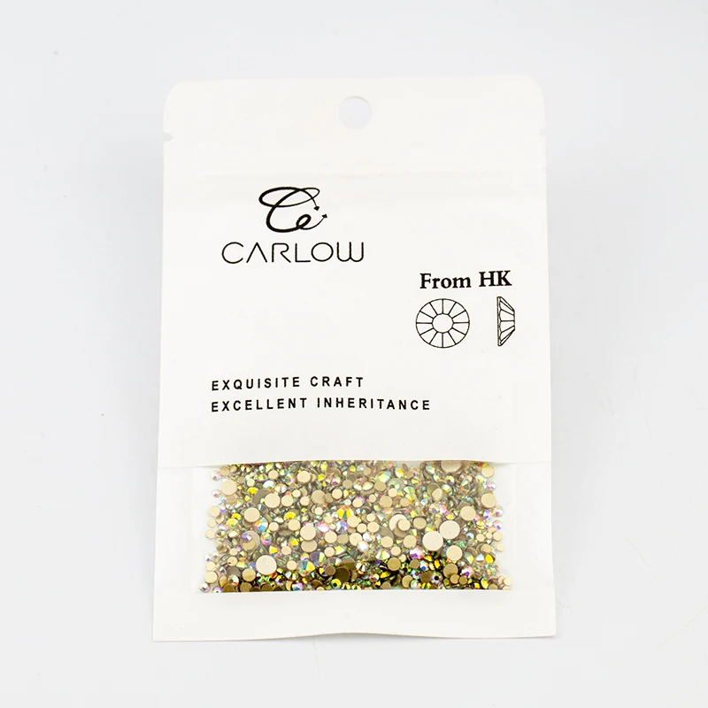 Shiny Gold Back Glass Crystal Rhinestones for DIY Crafts and Nail Art - 1440 Pieces