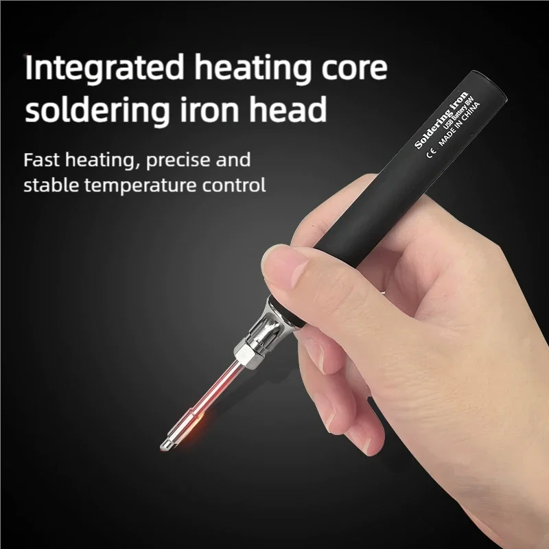 Soldering Iron Cordless Tool Pen Portable USB 5V 8W Electric Powered 3 Tip Kit Rechargeable With Temperature Adjustment