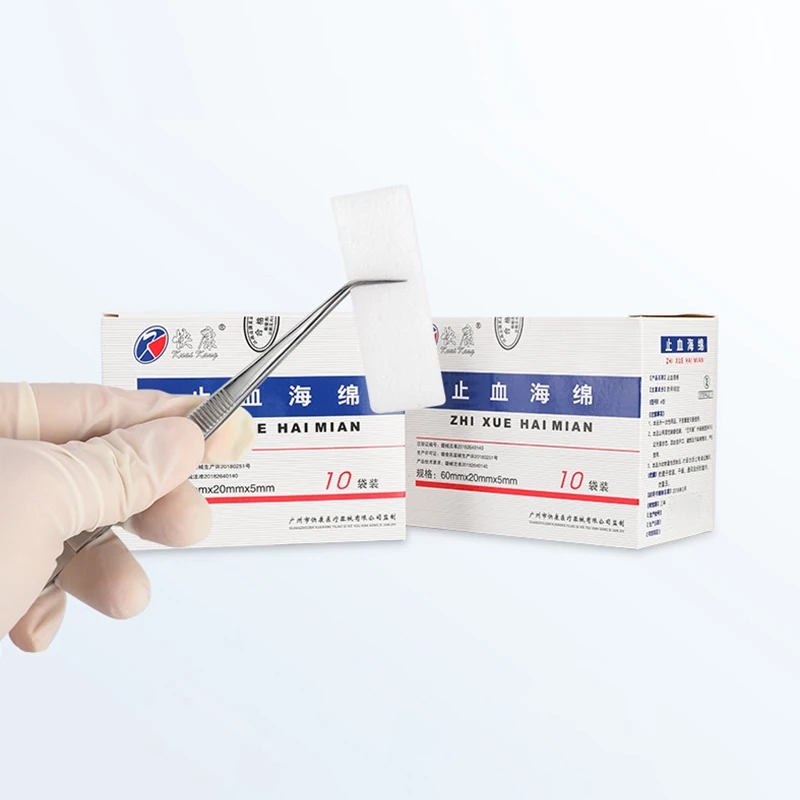 Esponja hemostática médica dental esponja hemostática ferida gelatina