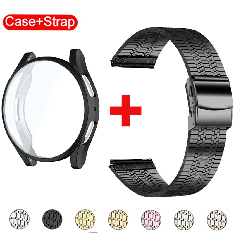 Enhanced Protective Stainless Steel Strap with TPU Bumper Case