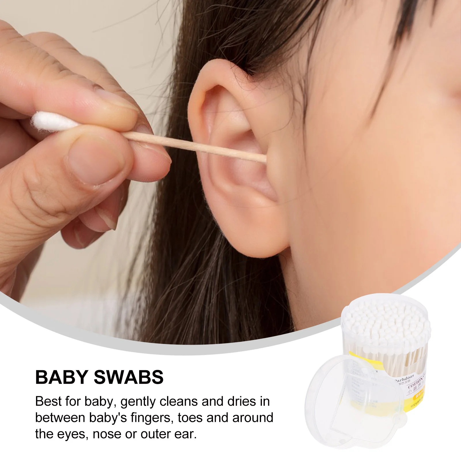 Disposable Vaapes Ear Sticks Box Cotton Buds Rod Swabs for Ears Baby Care Double Tipped Cleaning Tool Head Hisopos Pointed