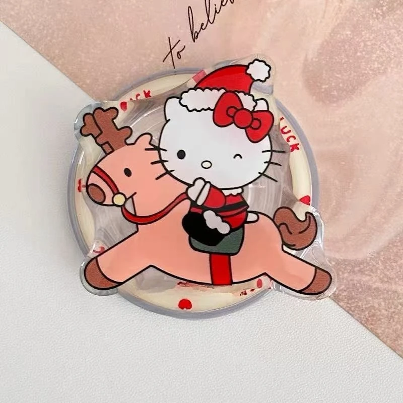 Sanrio Hello Kitty Rotate For Magsafe Magnetic Phone Grip Tok Griptok Stand For iPhone Foldable Wireless Charging Case Holder