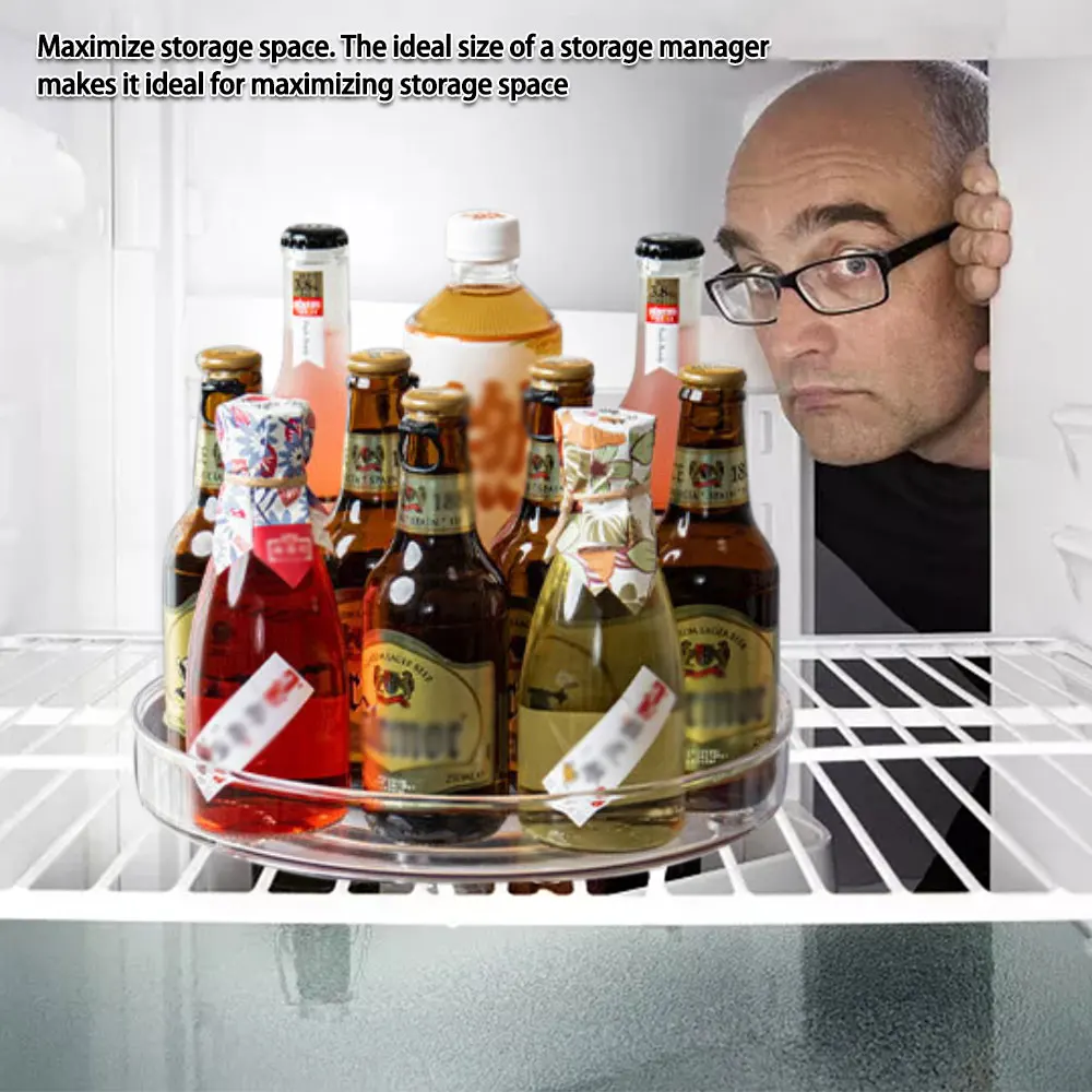 360&deg; Rotating Storage Trays spice rack rotating storage organizer For Kitchen Cabinet Spice Turntable Multifunction Bathroom Makeup Clear Organizer Kitchen Accessories