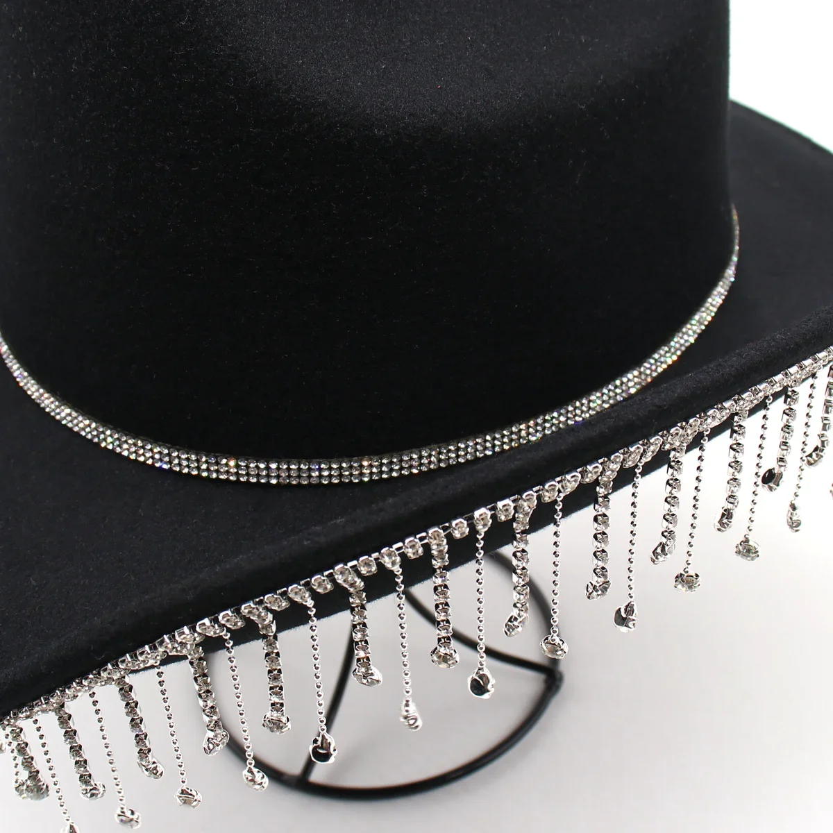 Women's Cowboy Hat Rhinestone Fringe Western Cowgirl Hats Bride Party Dress Hats cowboy hats cowgirl hats