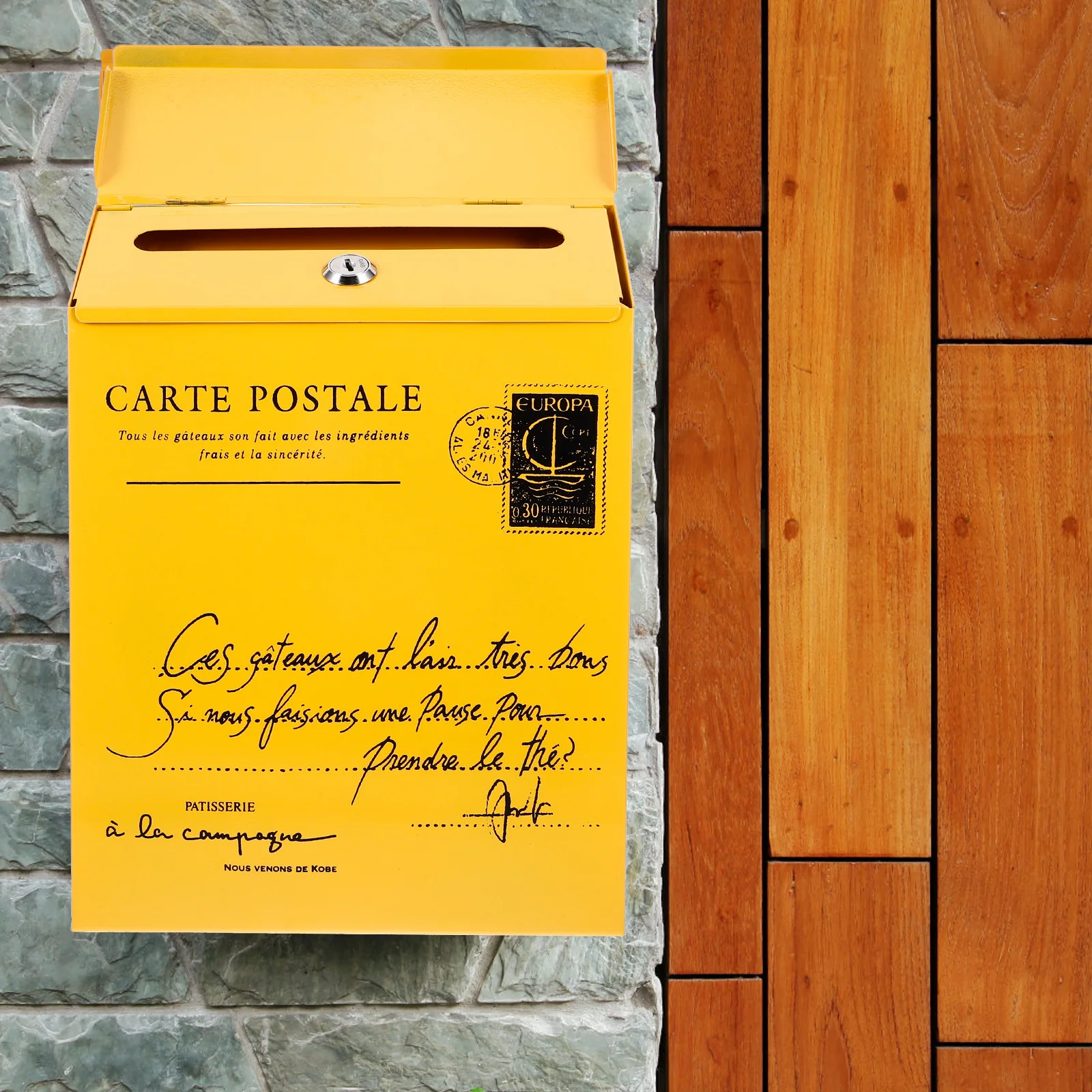 Wall Mount Mailbox Iron Post Box Suggestion Box Vintage Design for Home Use Wall Mount Mailbox Mailboxes for Outside