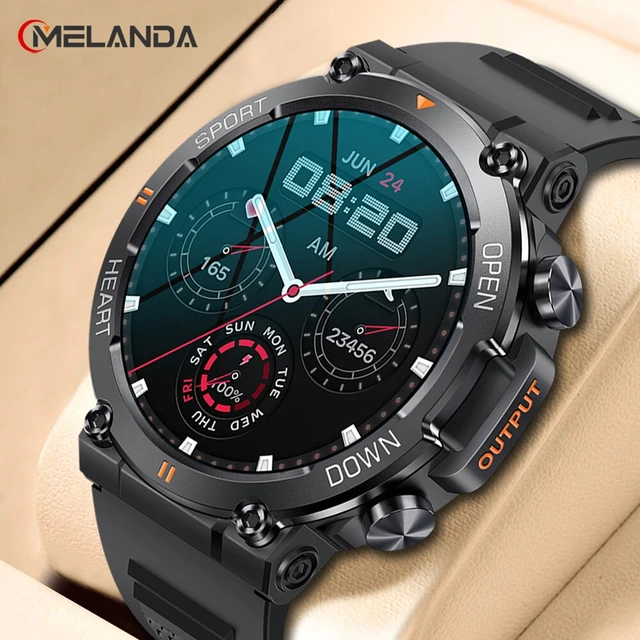 MELANDA Steel 1.39 Bluetooth Call Smart Watch Men Sports Fitness Tracker  Watches IP68 Waterproof Smartwatch for Android IOS K52