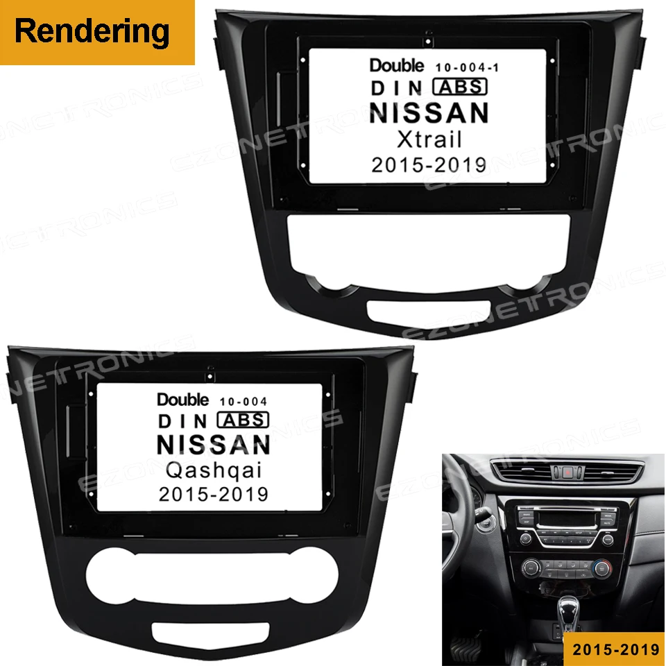 

2/1Din Car DVD Frame Audio Fitting Adaptor Dash Trim Facia Panel 10.1inch For NISSAN Qashqai Xtrail 2015-2019 Radio Player