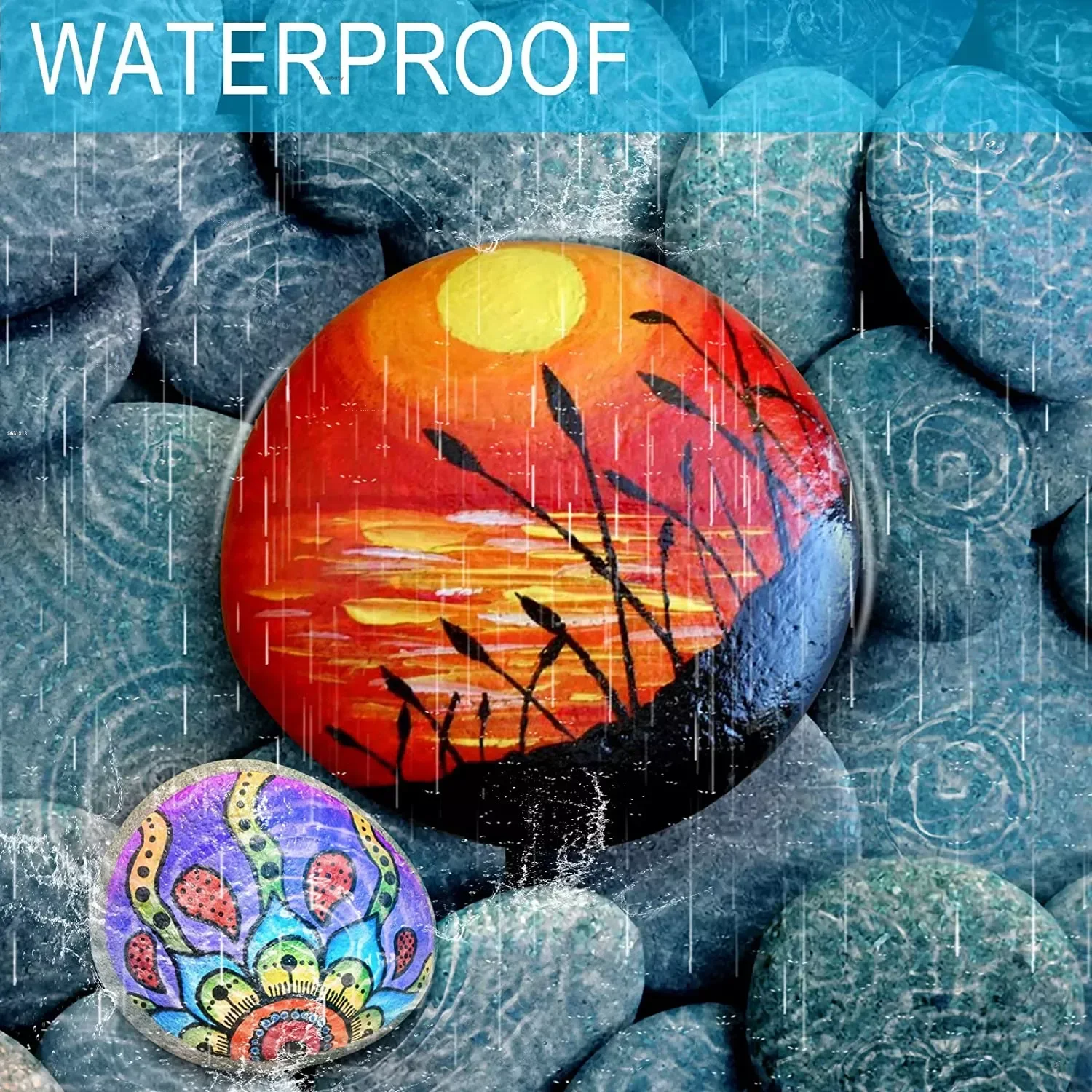 아크릴 페인트 마커 펜 브러시 듀얼 팁, 브러시 팁 및 미세 팁이 있는 아크릴 페인트 펜, 암벽용 아트 마커 용품, 36 색