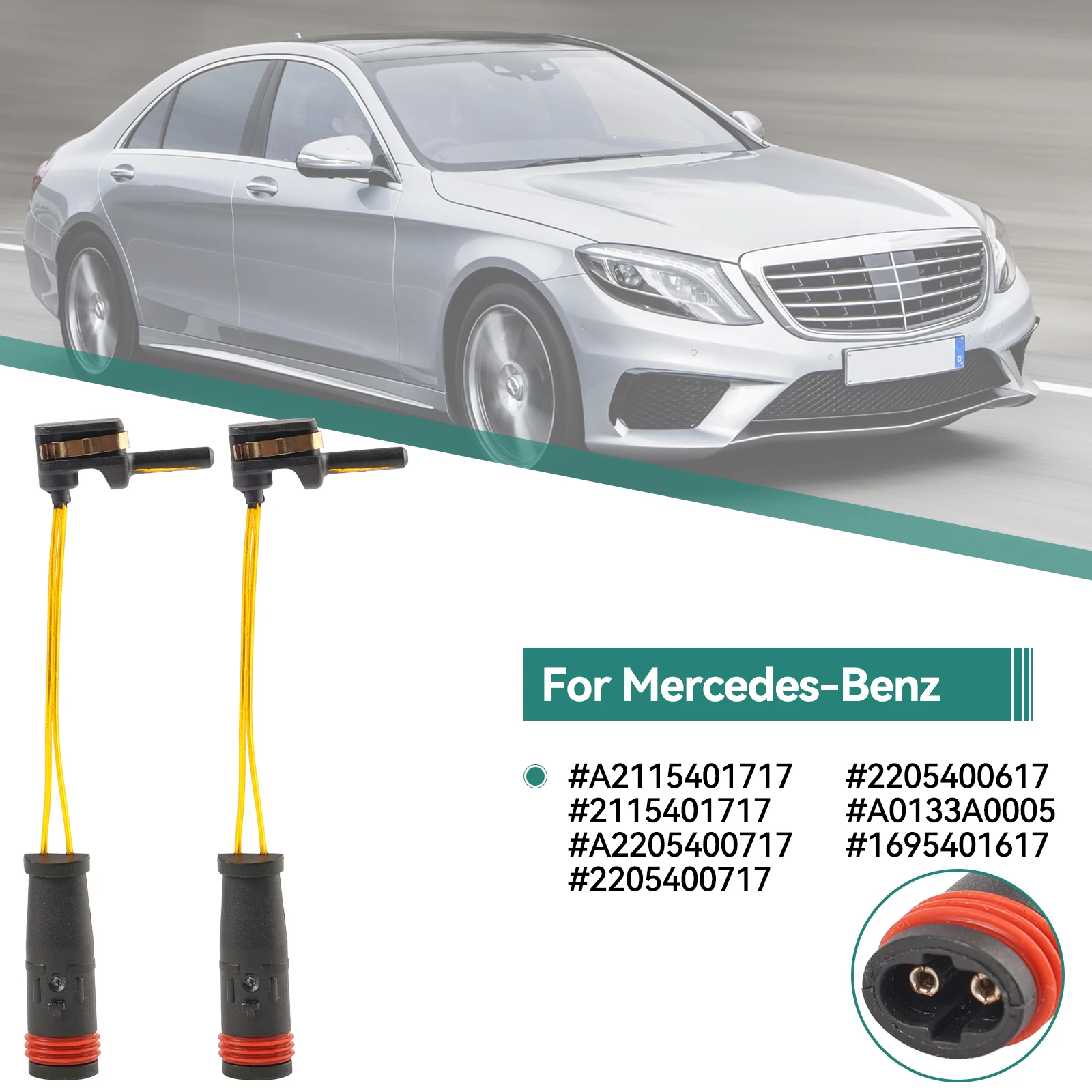 Brake Pad Sensor 2/4 PCS A2115401717 Front/Rear For Mercedes Benz W203 W220 W211 W221 W204 W212 R230 CL600 SL500 C350 E320 GL350