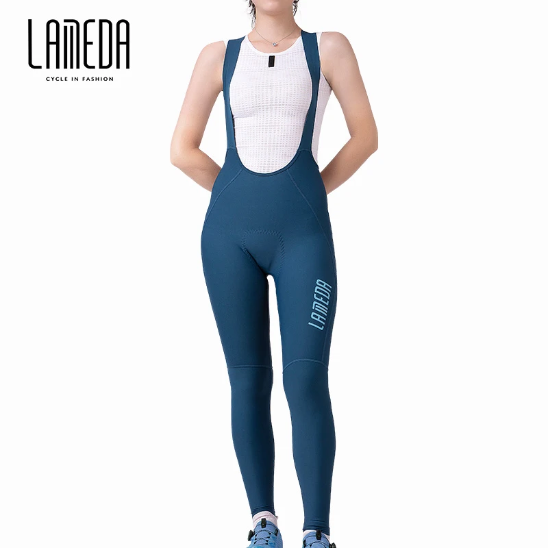 

LAMEDA New Professional Cycling Bib Women Bicycle Harness Pants Spring Summer High Waist High Elasticity Quick Dry Suspenders MT