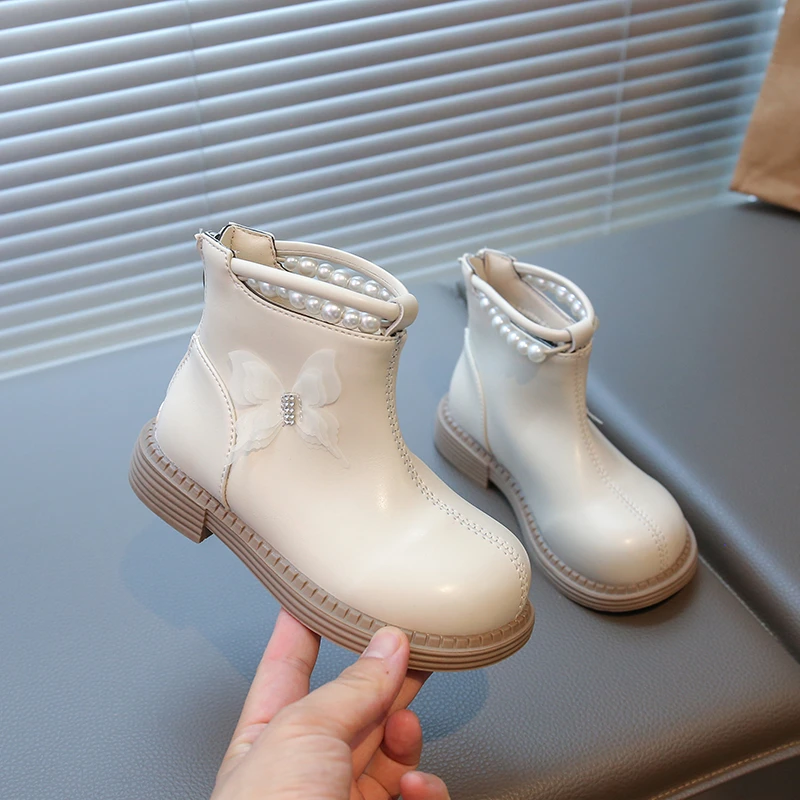 Leather Ankle Boots for Girls Autumn Party School Footwear