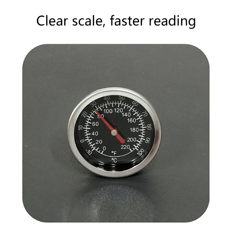 Dial Thermometer for Boiler Tea Pot Kettle -10-100℃/0-220ºF 1/4 NPT Thread Stainless Steel Joint Temperature Meter Gauge 2