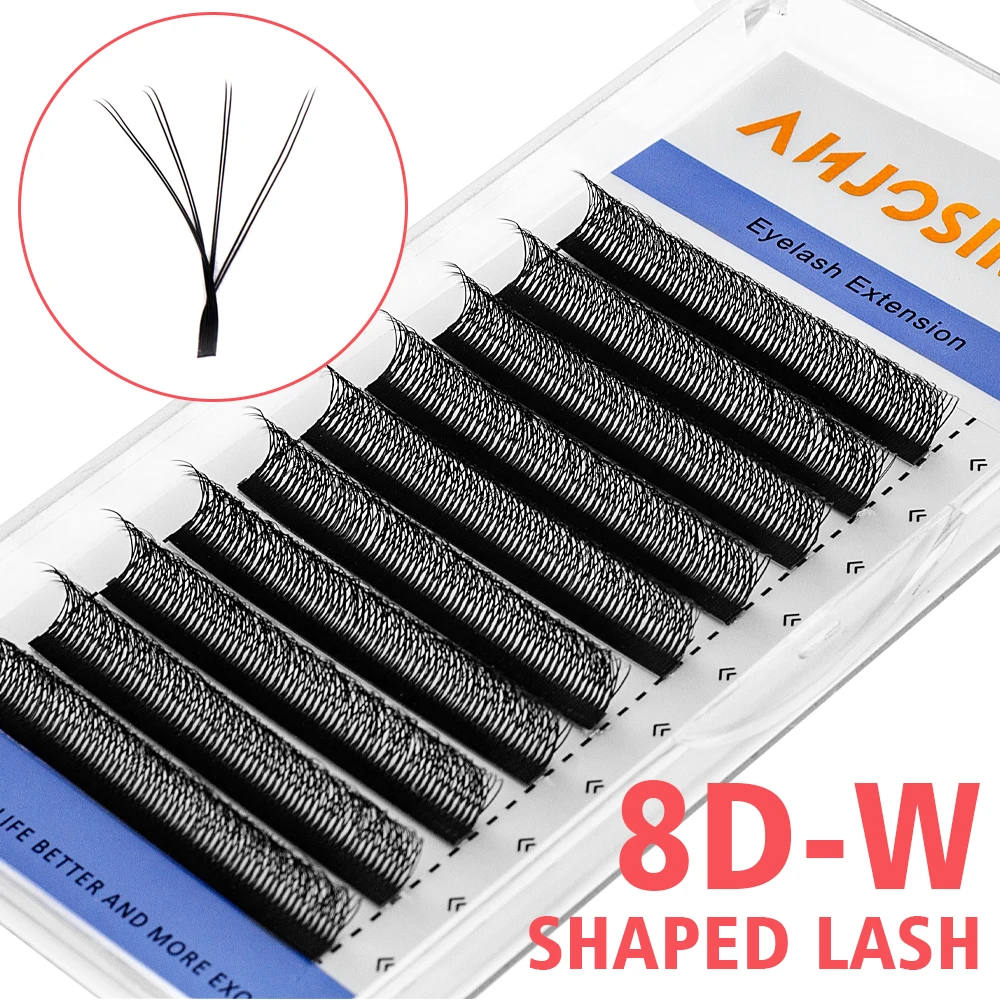 ANJOSIRMA 8D-W Shaped Eyelashes Extension Two Tips 4D/8D Premade Volume Fan False Eyelashes Supplies eyelash extension,eyelash extensions,eyelash extension lashes,fake eyelashes,false eyelashes