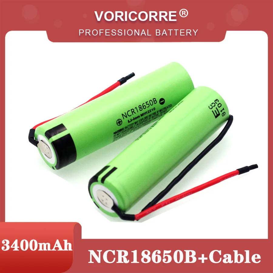 Nuovo Originale Ncr18650B 3.7 V 3400Mah 18650 Batteria Ricaricabile Al Litio Saldatura Cavo Gel Di Silice Batterie Fai Da Te