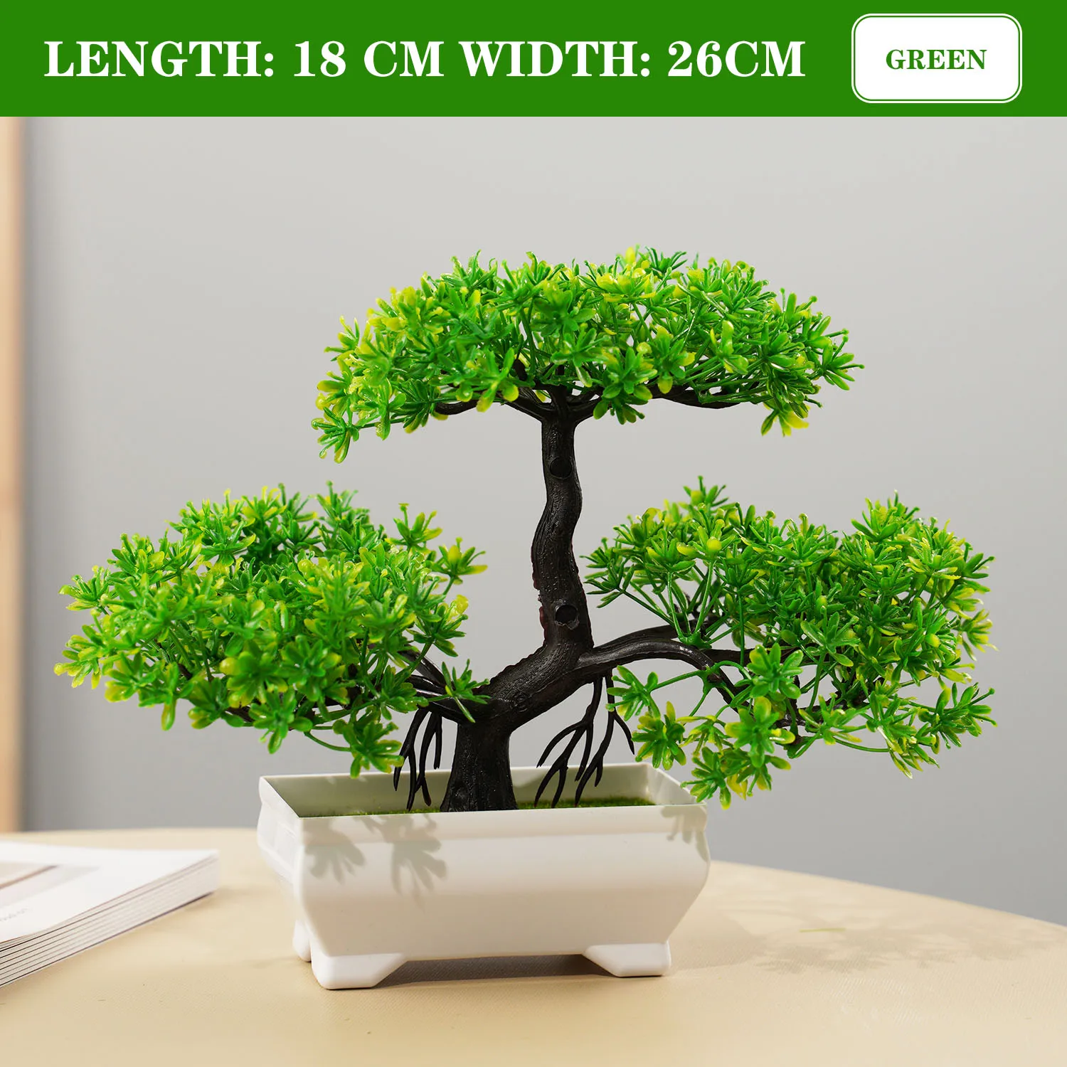 Artificial Bonsai Trees - 4Pcs Fake Potted Plants for Home Office Decor and Gifts