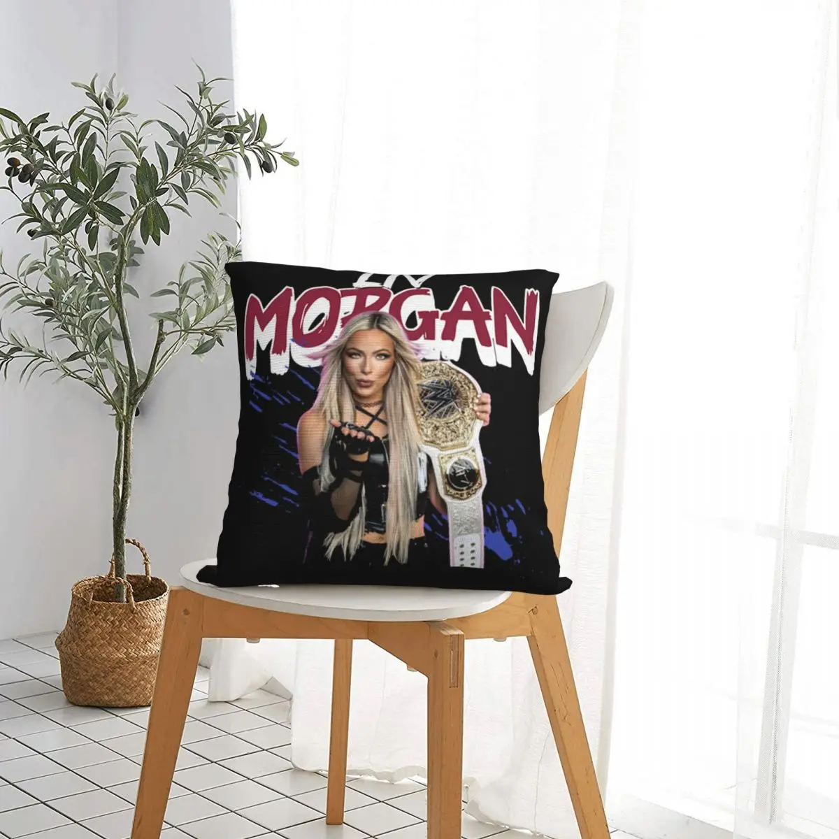 Liv Morgan Square Pillowcase Pillow Cover Cushion Zip Decorative Comfort Throw Pillow for Home Bedroom 4