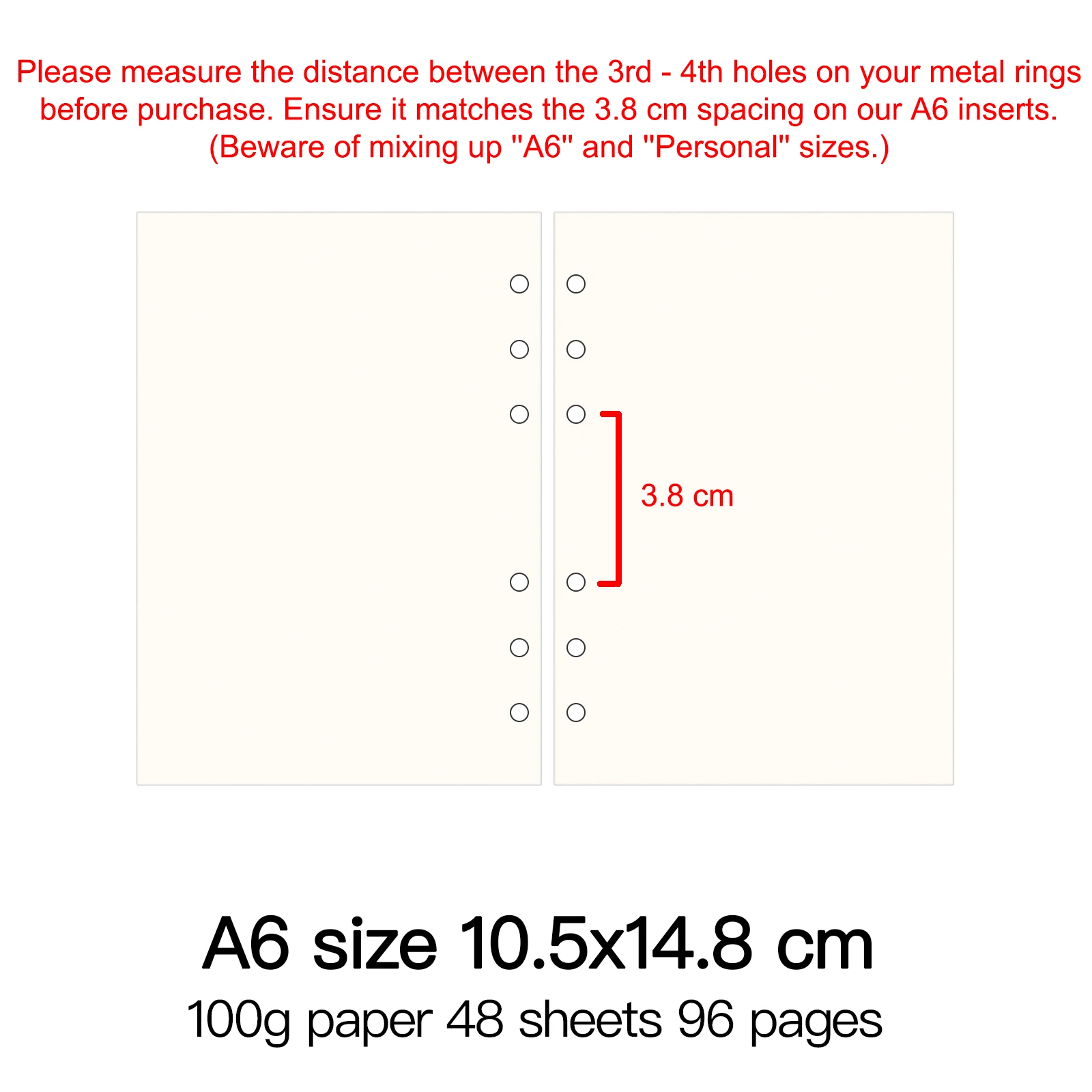 Premium Loose Leaf Spiral Notebook with High-Quality 100g Paper Inserts