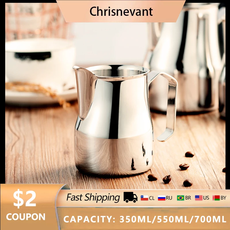 

Stainless Steel Milk Frothing Pitcher Espresso Steaming Coffee Barista Latte Frother Cup Cappuccino Milk Jug Cream Froth Pitcher