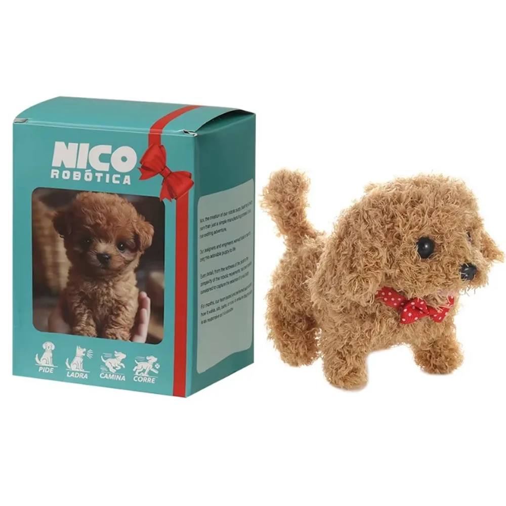 2026 핫 패션 인터랙티브 로봇 강아지 플러시 장난감 ? 걷기, 짖기, 꼬리 흔들기, 어린이를 위한 완벽한 교육용 선물