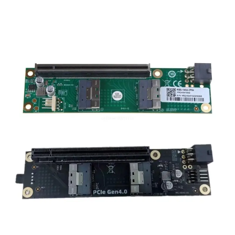 

PCIe4.0 to SFF-8654 Conversion Board Suport PCIE X16 Slot for NVMe SSD Fast Data Transfer Dropship