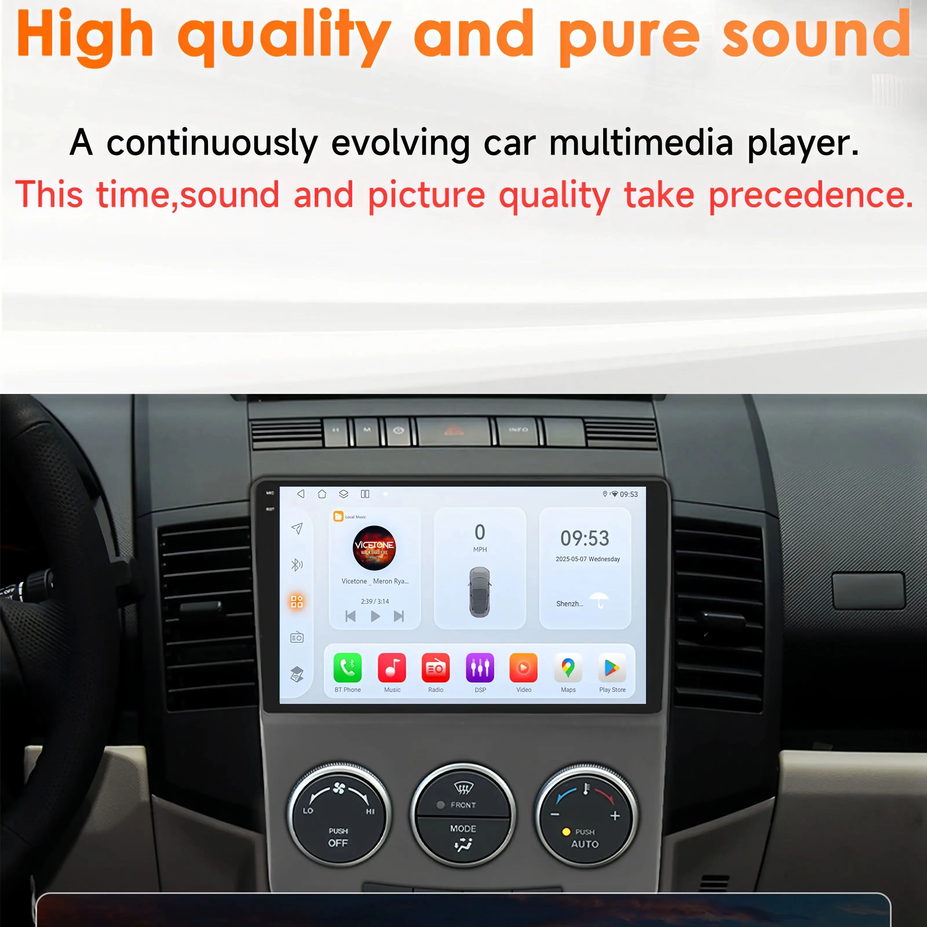 Reproductor de Radio para Auto Android para Mazda 5 2005-2010, CarPlay Inalámbrico, GPS, DSP, 4G, Multimedia Inteligente, Cámara 360, con Qualcomm Snapdragon 6115 2
