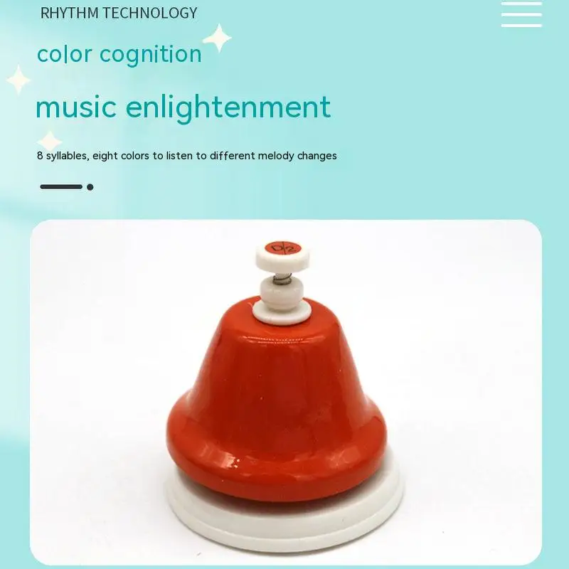 Musical Instrument Set Handbell Colorful 8-Note Hand Bell Child Music Toy Baby Early Education Beautiful Christmas Gift hand bell