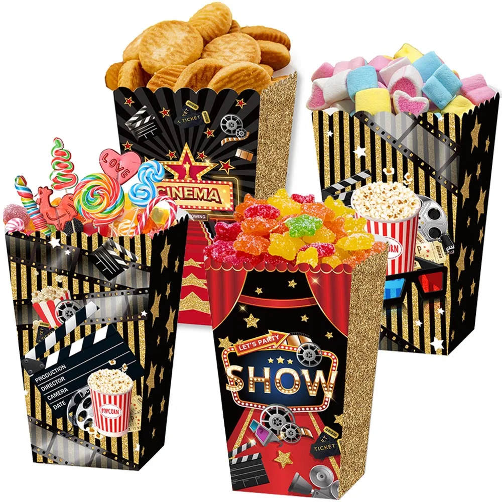 MovieNightPopcornBoxesforPartyCinemaPaperPopcornBucketsSnack