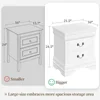 Fully-Assembled Nightstands Set of 2, 2-Drawer Nightstands Large Classic Bedside Tables with Storage, Wooden Painted 4