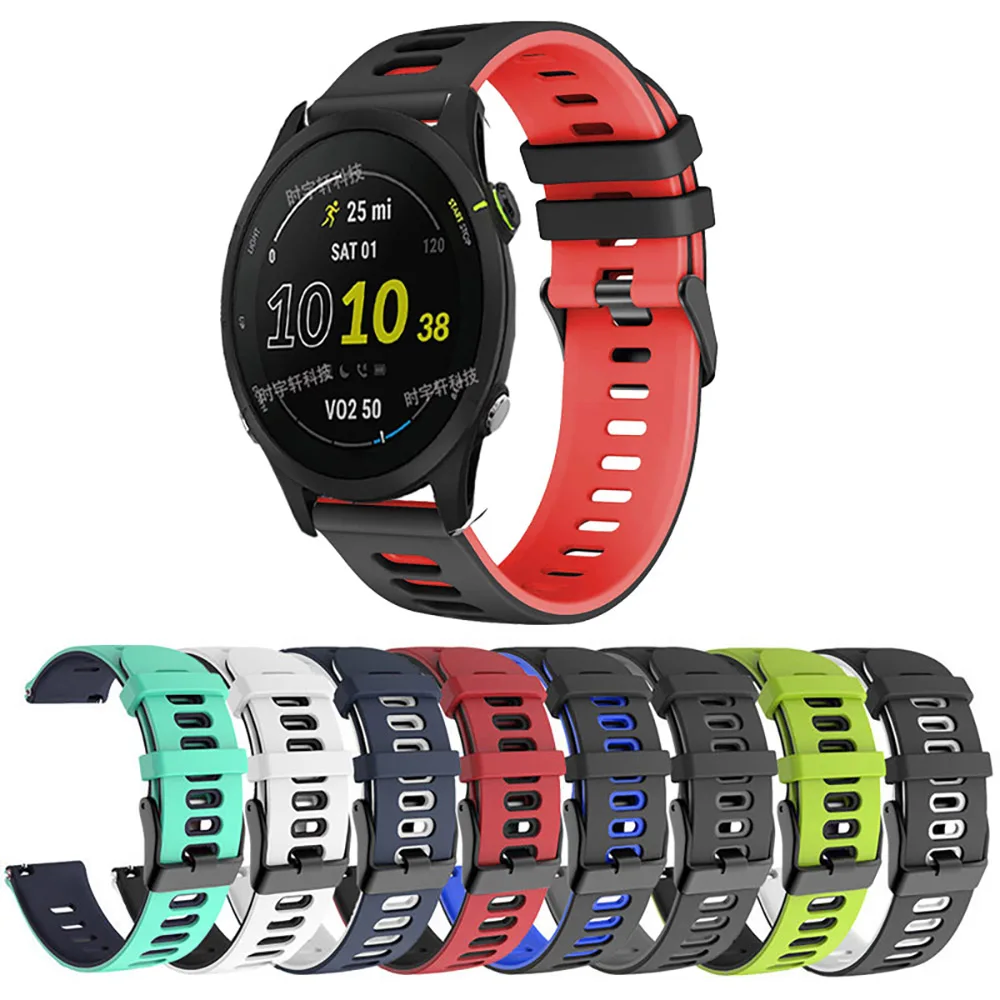 Silicone Breathable Sport Band for 22mm Smartwatches - Universal Fit, Multiple Colors Available