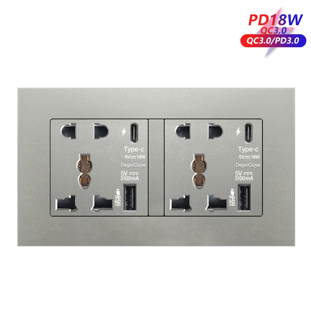 Dual 5Pin-AC-18W-Gre