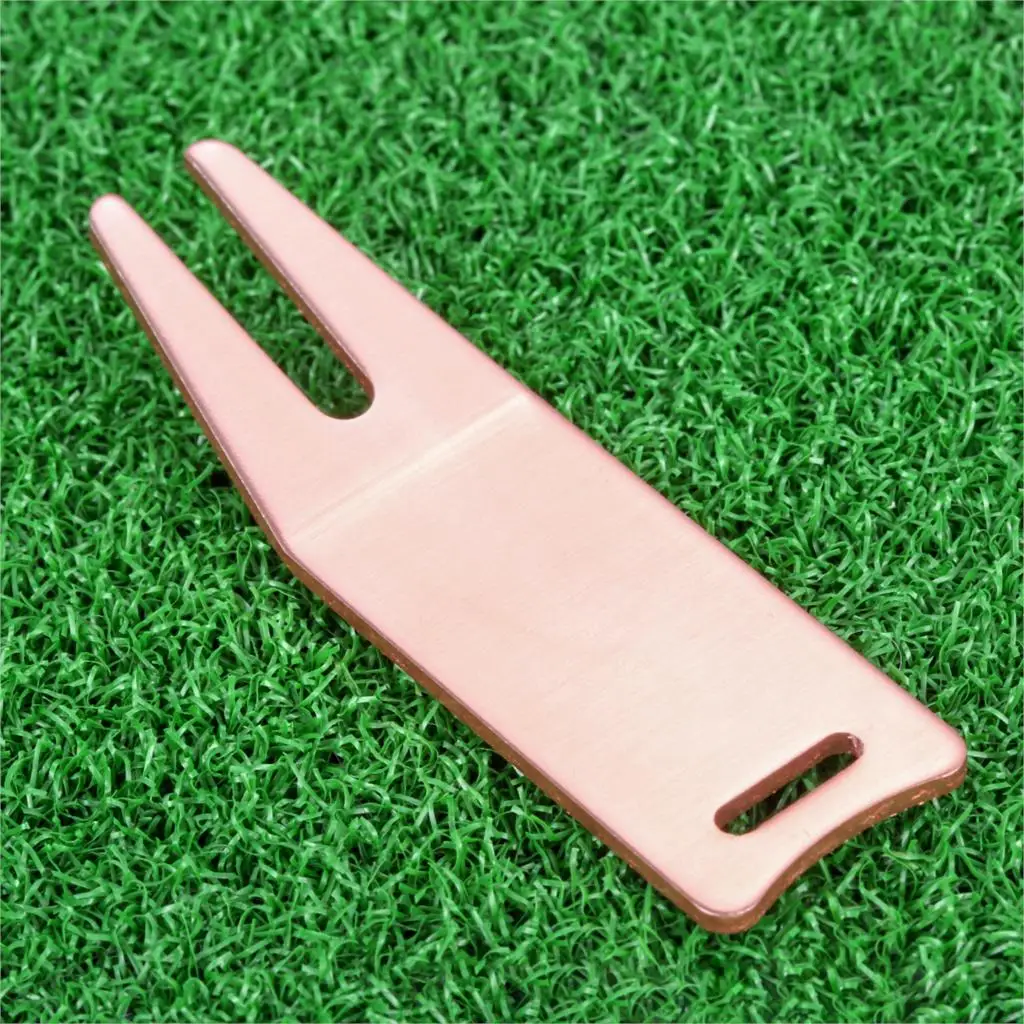 Aluminum Bent Golf Divot Repair Tool Fork Prongs For Putting Green Pitch Lawn Maintenance/Groove Clean/Mark Ball Training Aids 5