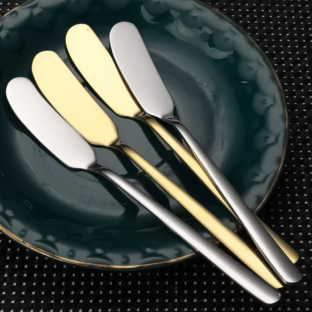 Description Picture 5 of item5/1Pcs Butter Knifes Stainless Steel Cheese Cutter Knifes Long Handle Bread Jam Spreaders Cream Toast Cutlery Kitchen Gadgets
