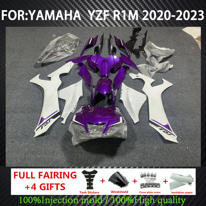 

New Motorcycle Fairings Kit Fit For Yamaha Yzf R1M R1 2020 2021 2022 2023 Bodywork Set Abs Injection Glossy black