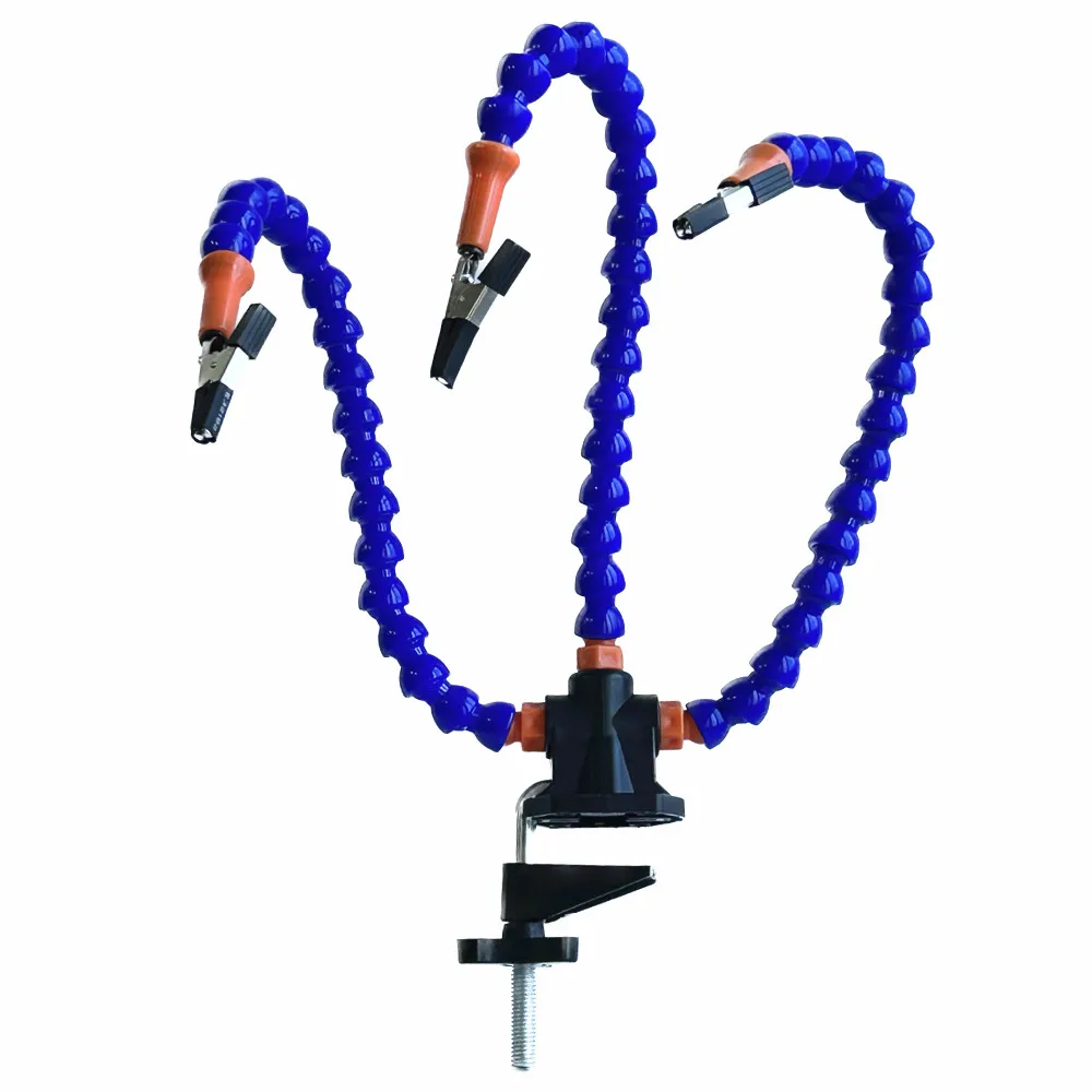 Multi-Purpose Soldering Stand with Flexible Arms and PCB Holder