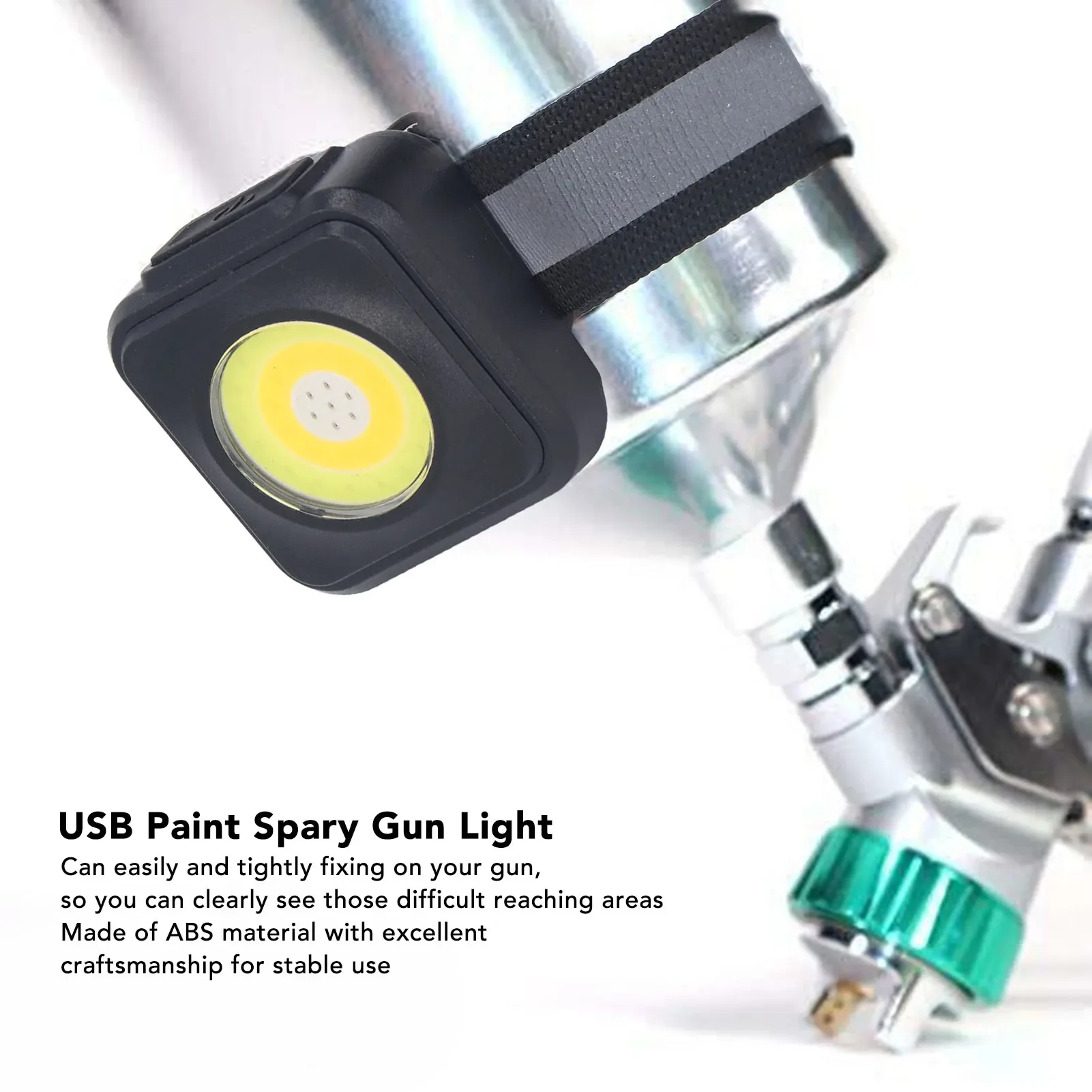 Portable Paint Spary Gun Light Practical USB Car Automotive Spray Paint Gun Light for Garage
