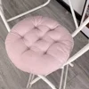Durable Nap Pillow Round Pad Solid Color Thicken Seat Cushion Non-slip Round Cushion Winter 6