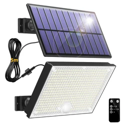 Enhanced Outdoor Solar Motion Sensor Security Lights with Remote Control, 400 LED, IP65 Waterproof (400LED - 1PC)