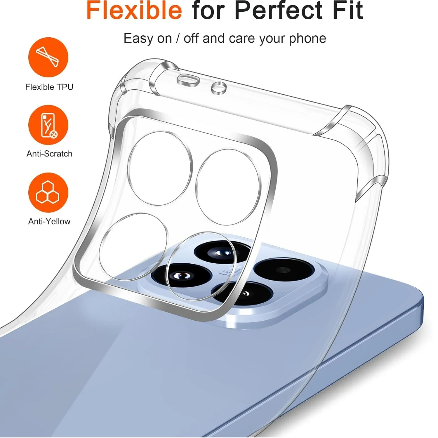 Shockproof Transparent TPU Protective Case